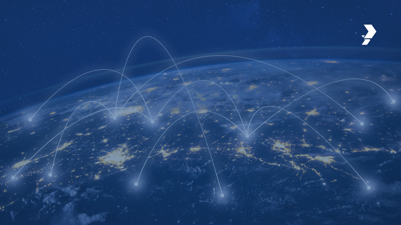 Global air freight route network